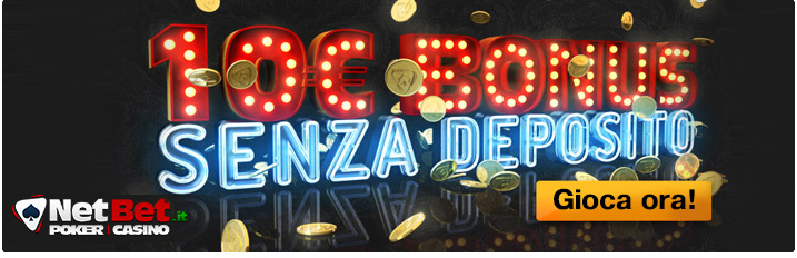 NetBet Casino 10€ bonus senza deposito